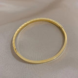 Square Rhinestone Stainless Steel Bangle Bracelet for Women