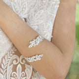 Zircon Leaf Arm Chain Women Jewelry Cuffs Bracelet Gift