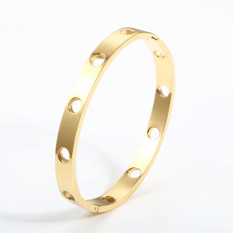 Heart Bracelets For Men Women Couple Pentagram Bangles