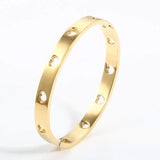 Heart Bracelets For Men Women Couple Pentagram Bangles