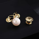 Zircon Pearl Bee Brooch Pin Dress Coat Accessories