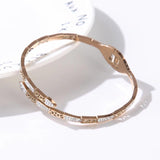 Animal Shape Stainless Steel Bracelets CZ Rhinestone Bangles for Women