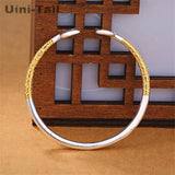 Uini-Tail Hot 925 Tibetan Silver Spell Open Bracelet Flow Silver Jewelry