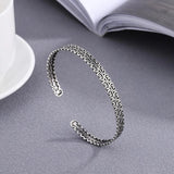 Hollow Carving Pattern Bracelet Open Bangle Women Fine Jewelry Pulseras