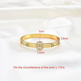 Waterproof Stainless Steel Charm Geometric Bangles Bracelets Statement Jewelry