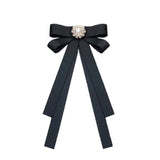 Grosgrain Ribbon Brooch for Women Shirt Bowknot Collar Pin