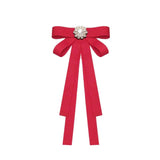 Grosgrain Ribbon Brooch for Women Shirt Bowknot Collar Pin
