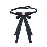 Grosgrain Ribbon Brooch for Women Shirt Bowknot Collar Pin