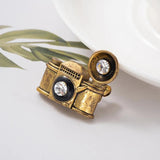 LW4 Sewing Machine Brooches Crystal Vintage Metal Pins Ladies Jewelry Gift