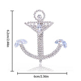 Zircon Christmas Brooch Rhinestone Crystal Safety Pin Lapel Scarf Accessory