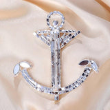 Zircon Christmas Brooch Rhinestone Crystal Safety Pin Lapel Scarf Accessory