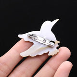 Abalone Shell Bird Brooch Delicate Charm Safety Pin Jewelry
