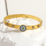 Zircon Evil Eye Bracelet Stainless Steel Women Bracelet
