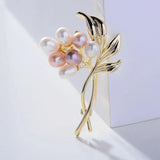 Freshwater Pearl Bouquet Brooch for Women