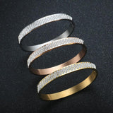 Zircon Inlay Gypsophila Bangle for Women
