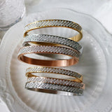 Zircon Inlay Gypsophila Bangle for Women