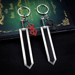 Berserk Anime Keychain Guts Sword Jewelry Set Key Chain Keyrings Keychains