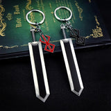 Berserk Anime Keychain Guts Sword Jewelry Set Key Chain Keyrings Keychains