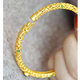 Hollow Lucky Jade Bangle&Bracelet, Wholesale 5mm Wide Cuff Bangle