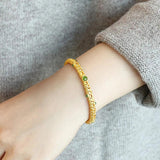 Hollow Lucky Jade Bangle&Bracelet, Wholesale 5mm Wide Cuff Bangle