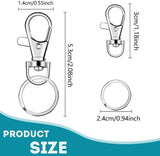 100 Keychain Hooks with Key Rings Jewelry Making