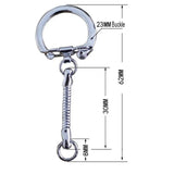 30PCS 6x2.3CM Metal Snake Chains Key Rings Chain Buckle For DIY Jewelry Making