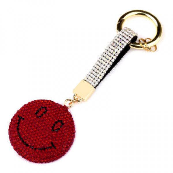 Crystal Heart Round Star Keychain Bling Shining Keyring Chain