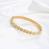 Classic Honeycomb Style Bangle Hexagon Shape Bracelet