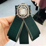 Retro Palace Rhinestone Lapel Pin Crystal Bows for Girls
