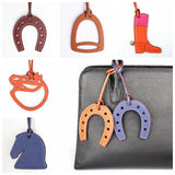 Faux Leather Horseshoe Shoe Boot Keychain Pendant for Women Ladies Bag Charm