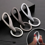 Metal Keychain with Creative Pendant, Double-ring Design