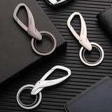Metal Keychain with Creative Pendant, Double-ring Design