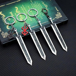 Berserk Keychain Guts Dragonslayer Key Ring Pendant Men Women Accessories