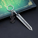 Berserk Keychain Guts Dragonslayer Key Ring Pendant Men Women Accessories