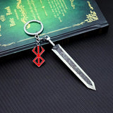 Berserk Keychain Guts Dragonslayer Key Ring Pendant Men Women Accessories