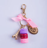 Eiffel Tower Pendant Keychain Bow Bag Charm Key Ring