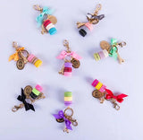 Eiffel Tower Pendant Keychain Bow Bag Charm Key Ring
