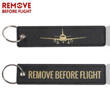 3PC Woven RBF Keychains Jewelry for Aviation Key Tag Airplane Keyrings