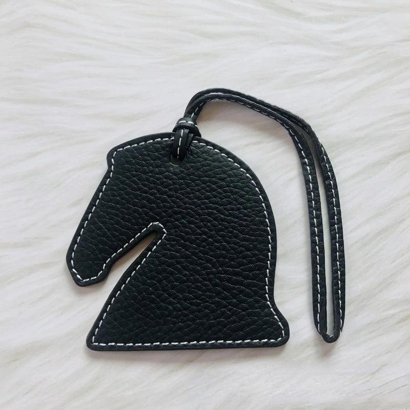 Leather Horse Head Bag Pendant Keychain Car Hanging Charms