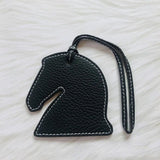 Leather Horse Head Bag Pendant Keychain Car Hanging Charms