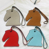 Leather Horse Head Bag Pendant Keychain Car Hanging Charms