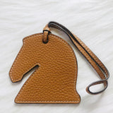Leather Horse Head Bag Pendant Keychain Car Hanging Charms