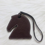 Leather Horse Head Bag Pendant Keychain Car Hanging Charms