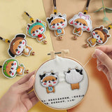Cartoon Animal Diy Keychain Cross Stitch Zodi...
