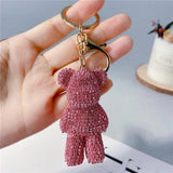 Crystal Bear Keychain Animal Doll Pendant Key Chain Holder Bag Ring