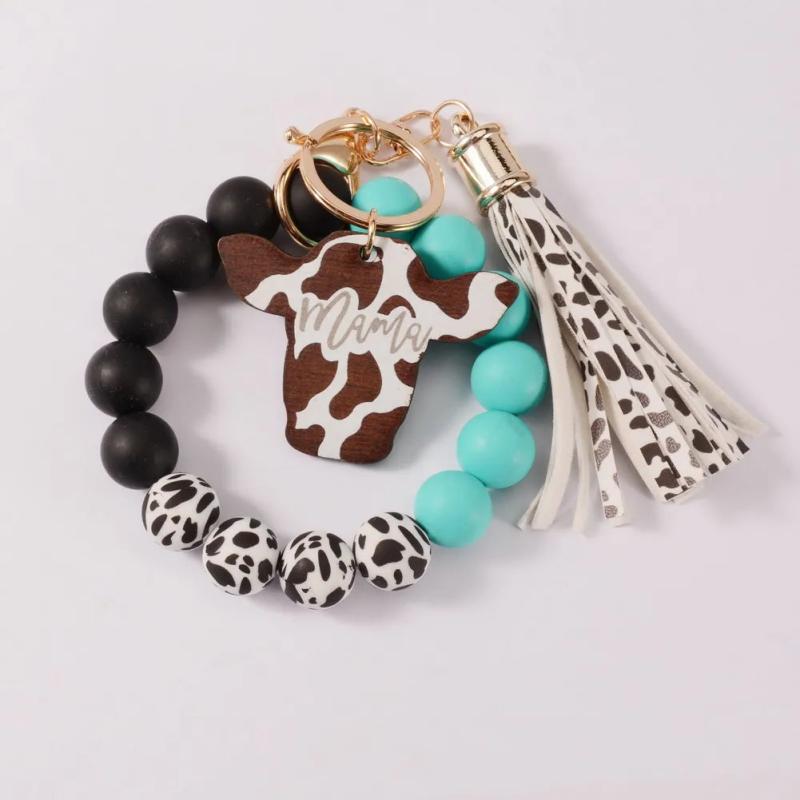 California Bison Head Wooden MAMA Wristlet