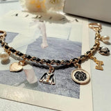 Flower Bag Charm Keychain for Women - Metal Buckle Ring Quality Decoration