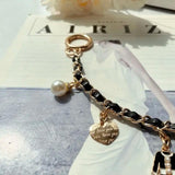 Flower Bag Charm Keychain for Women - Metal Buckle Ring Quality Decoration