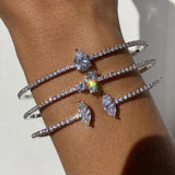 3 Layer Zircon Bracelet Bangles Rhinestone Bridal Wedding Accessories