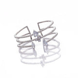 3 Layer Zircon Bracelet Bangles Rhinestone Bridal Wedding Accessories